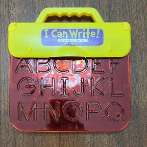 I Can Write Stencil Set w Pencil Storage